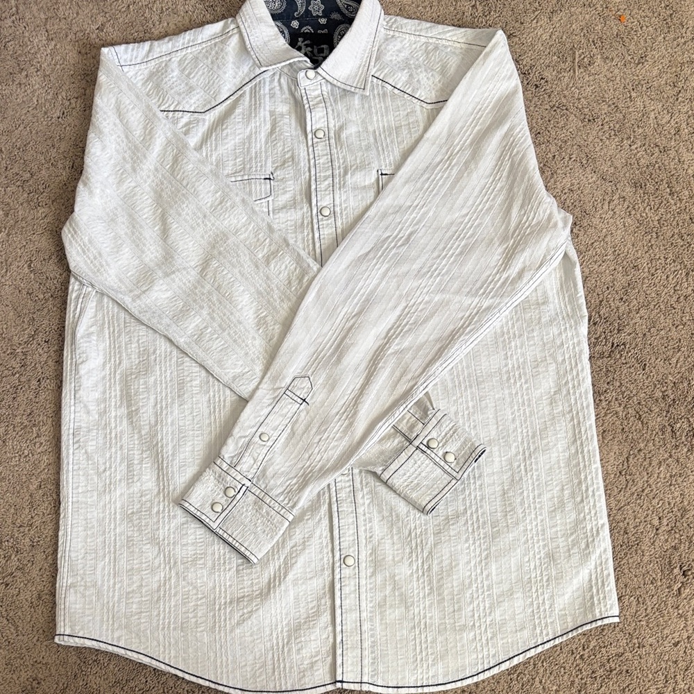 Age of Wisdom Men's White Casual Button Down Shirt